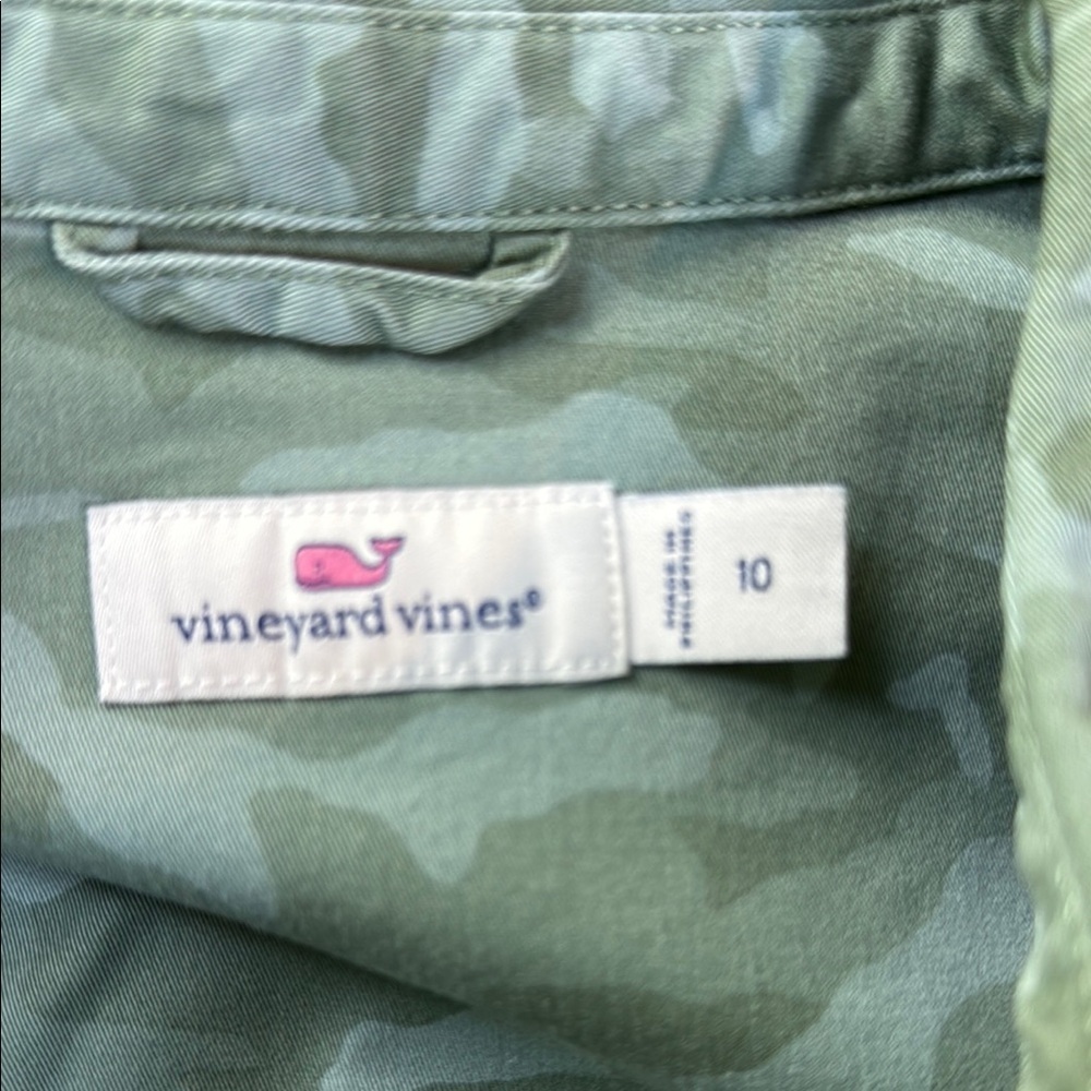 Vineyard Vines Green Camouflage Mini Dress, Size 10 Like new! - Picture 5 of 7